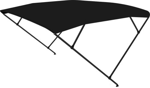 Bimini acoperiș negru capac, tub negru 225x170-190x129 cm EVA