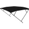 Bimini acoperiș negru capac, tub negru 225x170-190x129 cm EVA