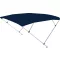 Acoperiș Bimini cadru dublu albastru închis 225x170-190x129 cm
