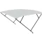 Bimini tető dupla keret vszürke fekete cső 225x170-190x129 cm EVA