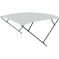  Bimini tető dupla keret vszürke fekete cső 225x190-210x129 cm EVA