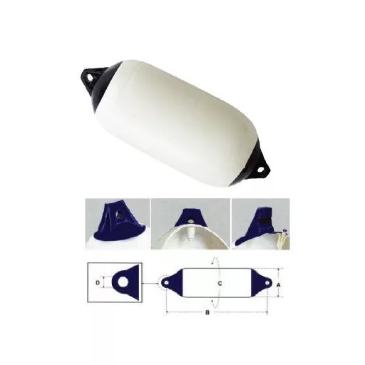 Fender Eval 9 x 31 cm alb cu capăt albastru EVA