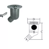 Oțel de scurgere a apei 45 de grade 38 mm EVA