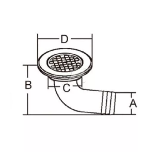 Spout pentru duș 90 de grade miez artificial EVA