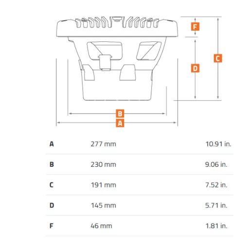 Hertz HMS 10 B4-LD-C 25 cm subwoofer rezistent la apă pentru bărci