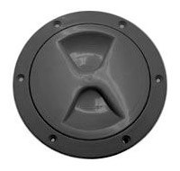 Capac compartiment de depozitare, negru, rotund, miez din plastic 152 mm exterior LIN