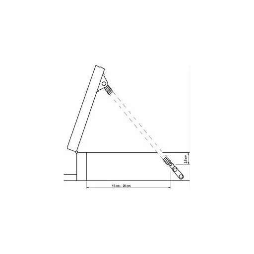 Suport fereastră cu arc inox 22,2 cm LIN