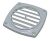 Placă de ventilație neagră 70x70 mm LIN