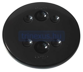 Tárolórekesz fedél, kör, műag 100 mm fekete LIN