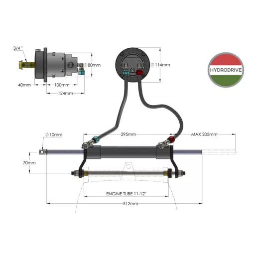Direcție hidraulică până la 90 CP Hydrodrive MF90W