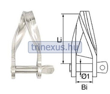 Sekli csavart inox 5 x 22 mm LIN