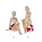 Beach girl albastru deschis dungi VVL