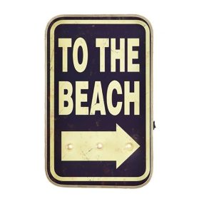 Semn luminat "Spre plajă" 41cm VVL