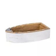Tavă de servire sau raft din lemn în formă de barcă VVL