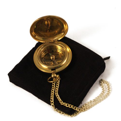 Busolă de buzunar cu lanț din pânză 4,5cm VVL
