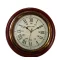 Ceas de perete rotund, lemn-cupru 30 cm VVL