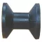 Roată față remorcă neagră pătrată 75 mm LIN