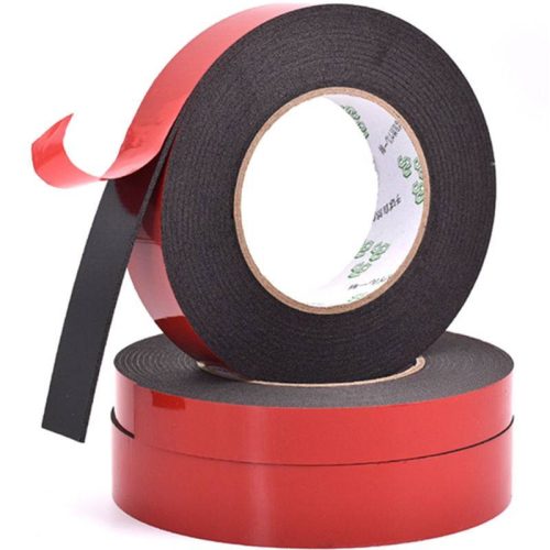Bandă adezivă impermeabilă față-verso roșu 30mm x 10m