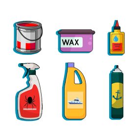Culori, substanțe chimice și materiale de întreținere